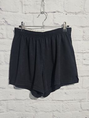 Soffe Black Women's Elastic Waist Athletic Shorts Y2K